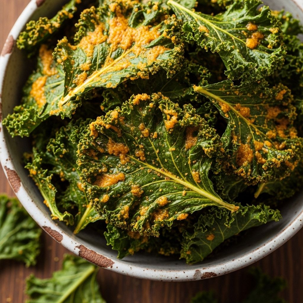 Discover the recipe, health benefits, and pro tips for making the perfect vegan cheesy kale chips—a crunchy, savory snack for everyone.