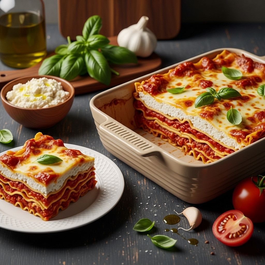 Rich ragù, tender noodles, and creamy dairy-free cheese combine in a foolproof bake.