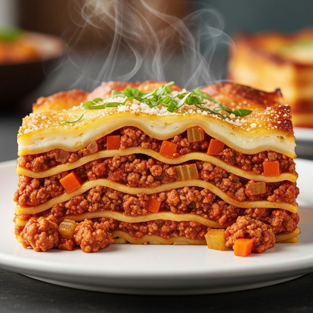 Infused béchamel and seitan-mushroom ragù show how plant-based cooking can feel indulgent.