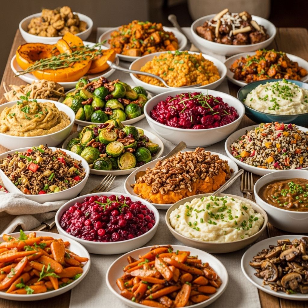 Celebrate Thanksgiving with vibrant, satisfying vegan side dishes that will bring flavor, color, and variety to your holiday table.