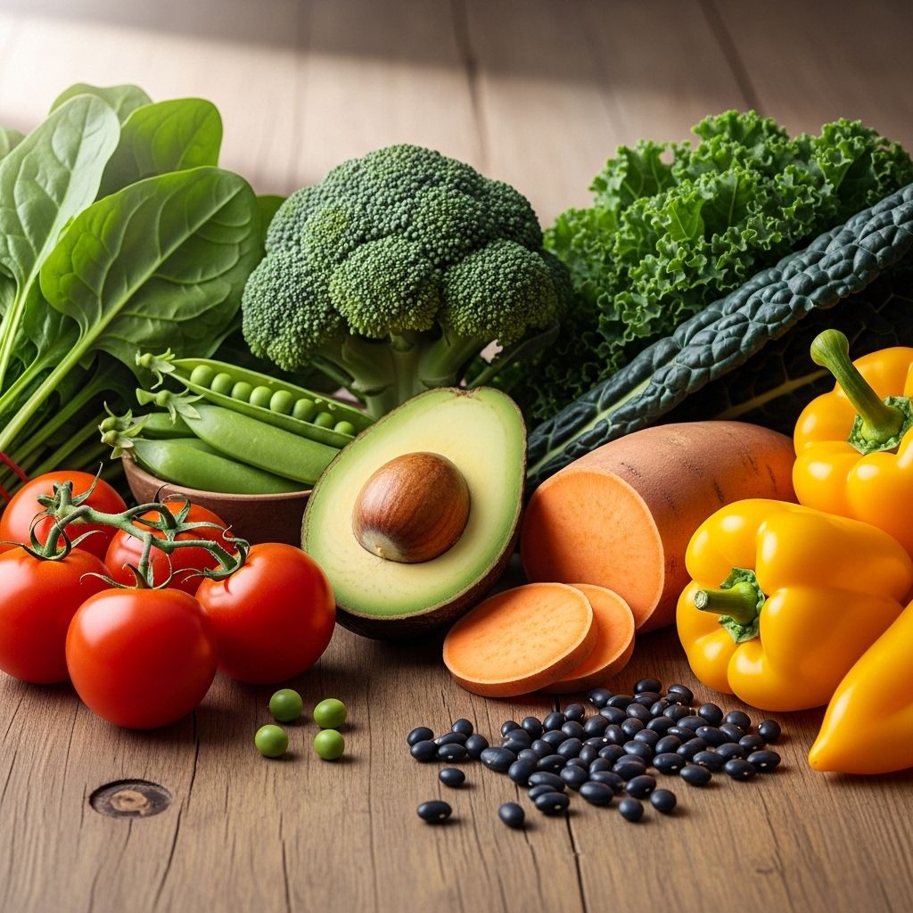 Colorful leafy greens and legumes deliver nutrients for stronger bones and energy.