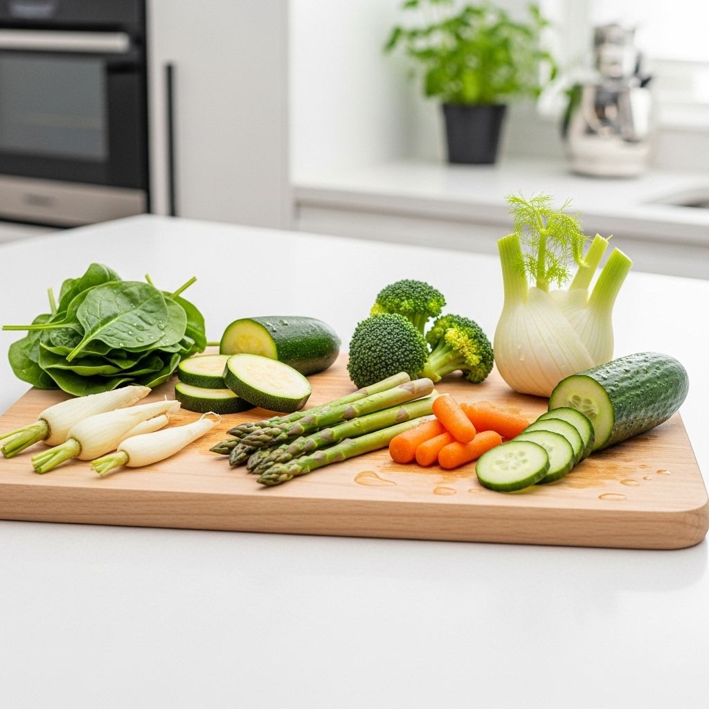 A selection of low-FODMAP produce to keep your stomach calm between meals.