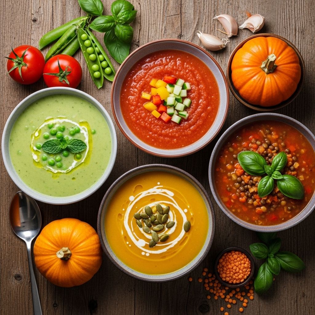 Discover delicious and satisfying vegetarian soups, packed with protein and fiber for every occasion.