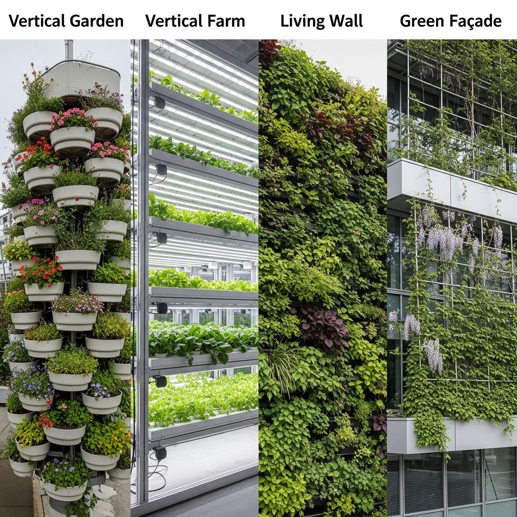 Vertical Gardens, Vertical Farms, Living Walls & Green Façades: Understanding the Differences Explore how vertical gardens, farms, living walls, and green façades shape urban sustainability and public space.