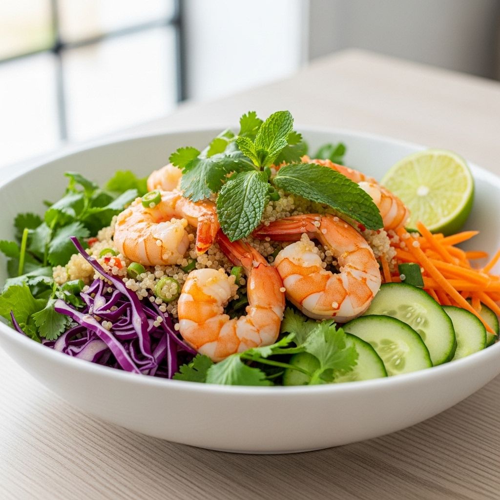 Bright herbs and crisp vegetables bring balance to a light, nutrient-rich summer dish.