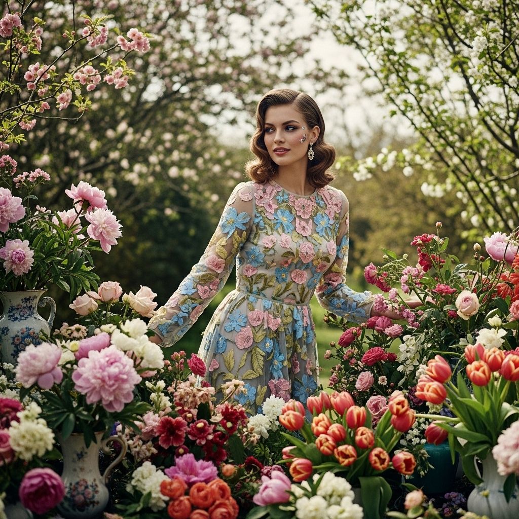Step into spring with confidence and flair inspired by Cosmo’s timeless 1990s floral fashion and modern updates.