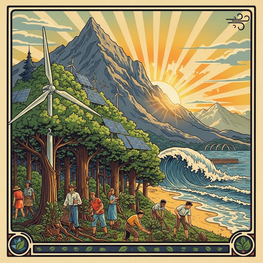 Vintage Posters Remixed: Inspiring Climate Action Through Art Artists remix vintage propaganda posters with bold visual language to energize and unite climate action for a sustainable future.