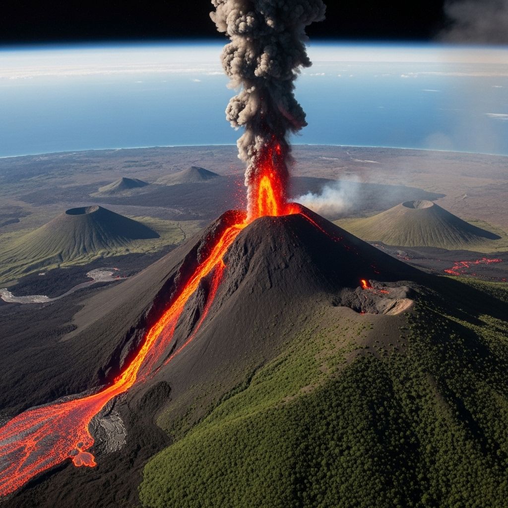 Volcanoes as Seen from Space: Unveiling Earth’s Fiery Giants Spectacular satellite imagery reveals volcanoes’ dramatic eruptions, scientific insights, and early warning systems from above.
