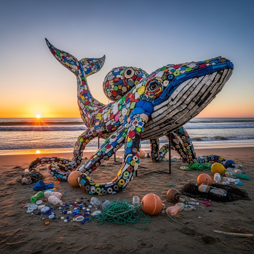 How discarded ocean plastic is turned into vibrant, educational sculptures—igniting environmental change through creative community engagement.