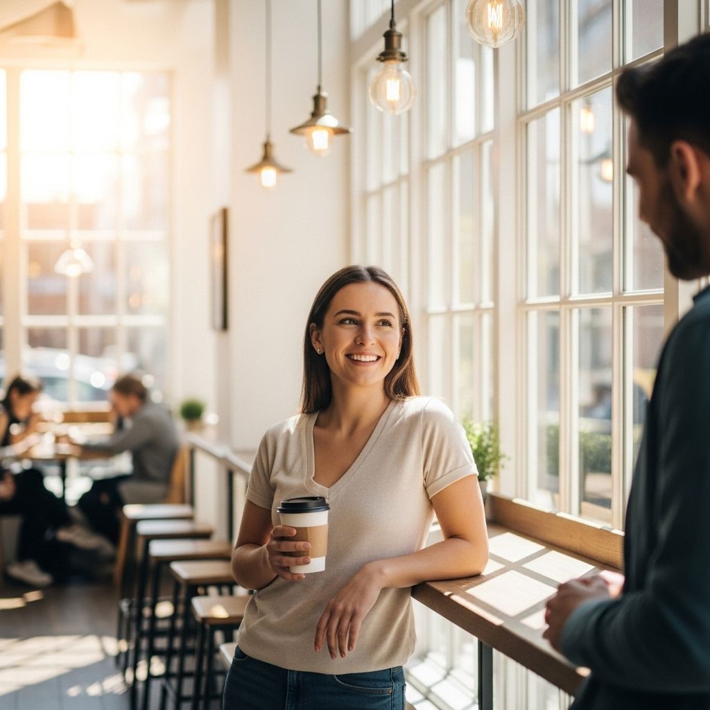 Subtle hints and sincere compliments can spark a comfortable conversation with him.