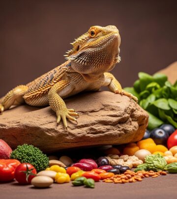 A balanced mix of insects, greens, and treats keeps your scaly companion healthy.