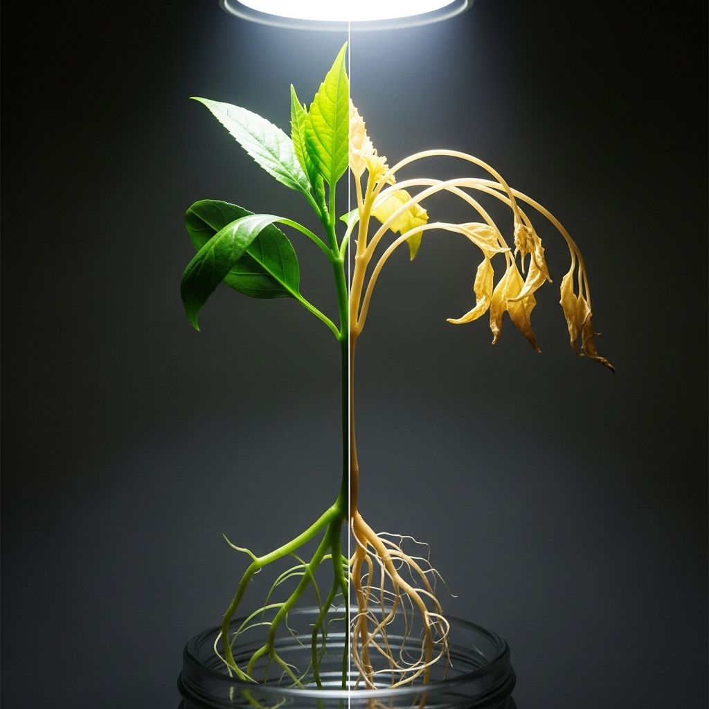 When deprived of light, foliage turns pale, roots weaken, and growth grinds to a halt.