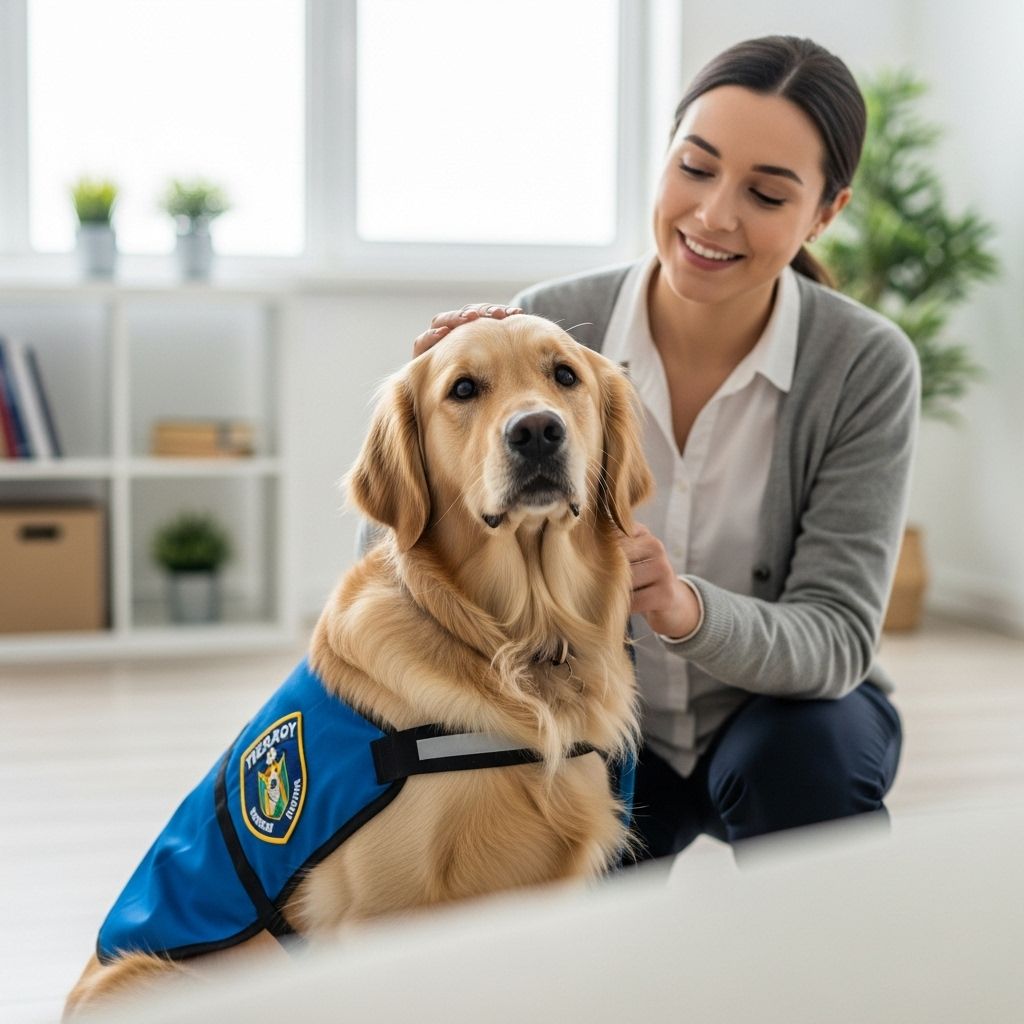 Trained companions bring warmth and calm to people in hospitals and care settings.
