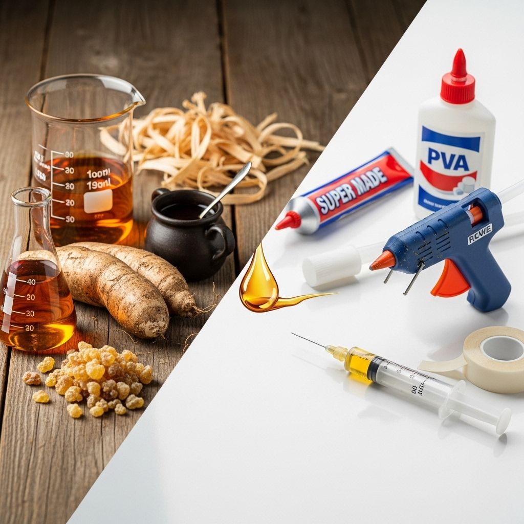 Discover the origins, ingredients, and sustainability concerns of common glues and adhesives used in daily life.