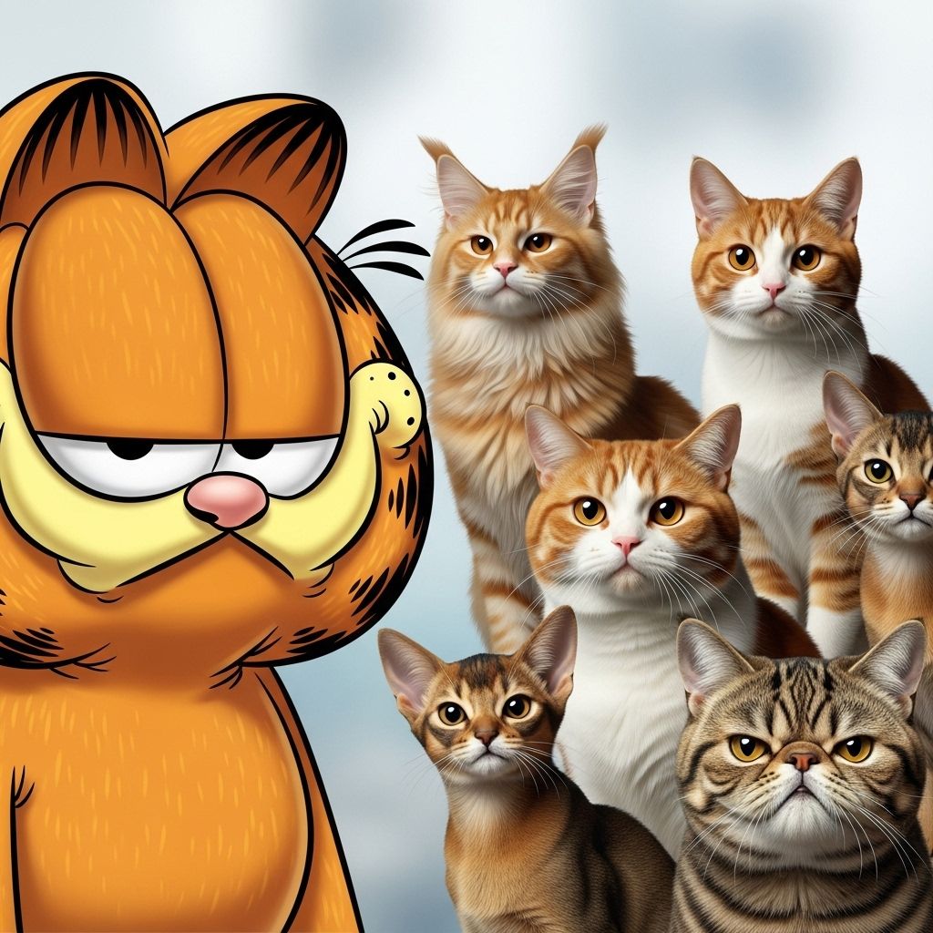 An orange tabby hero crafted from everyday cats and a dash of human attitude.