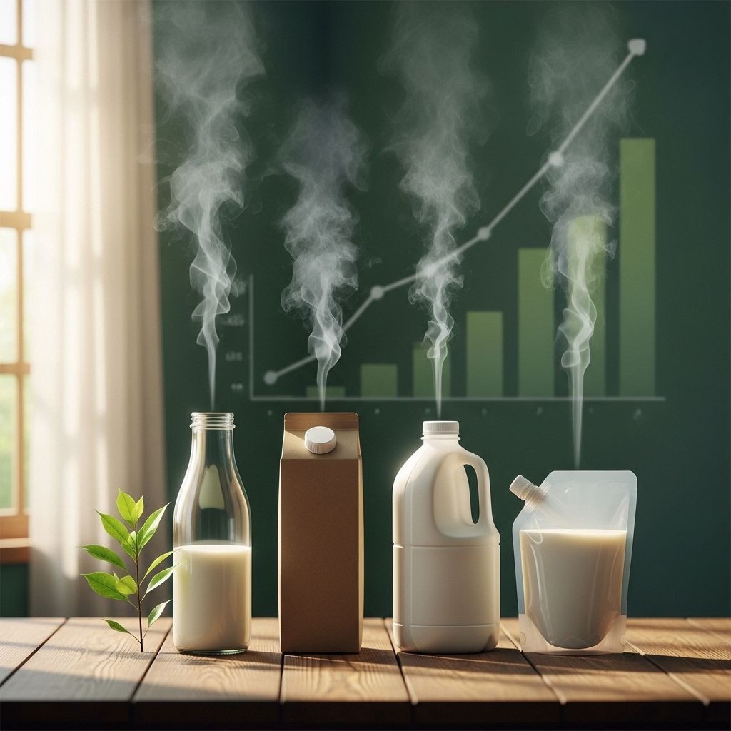 Explore the full environmental impact of milk containers—plastic jugs, cartons, bags, glass, and reusable options—and how your choice matters.