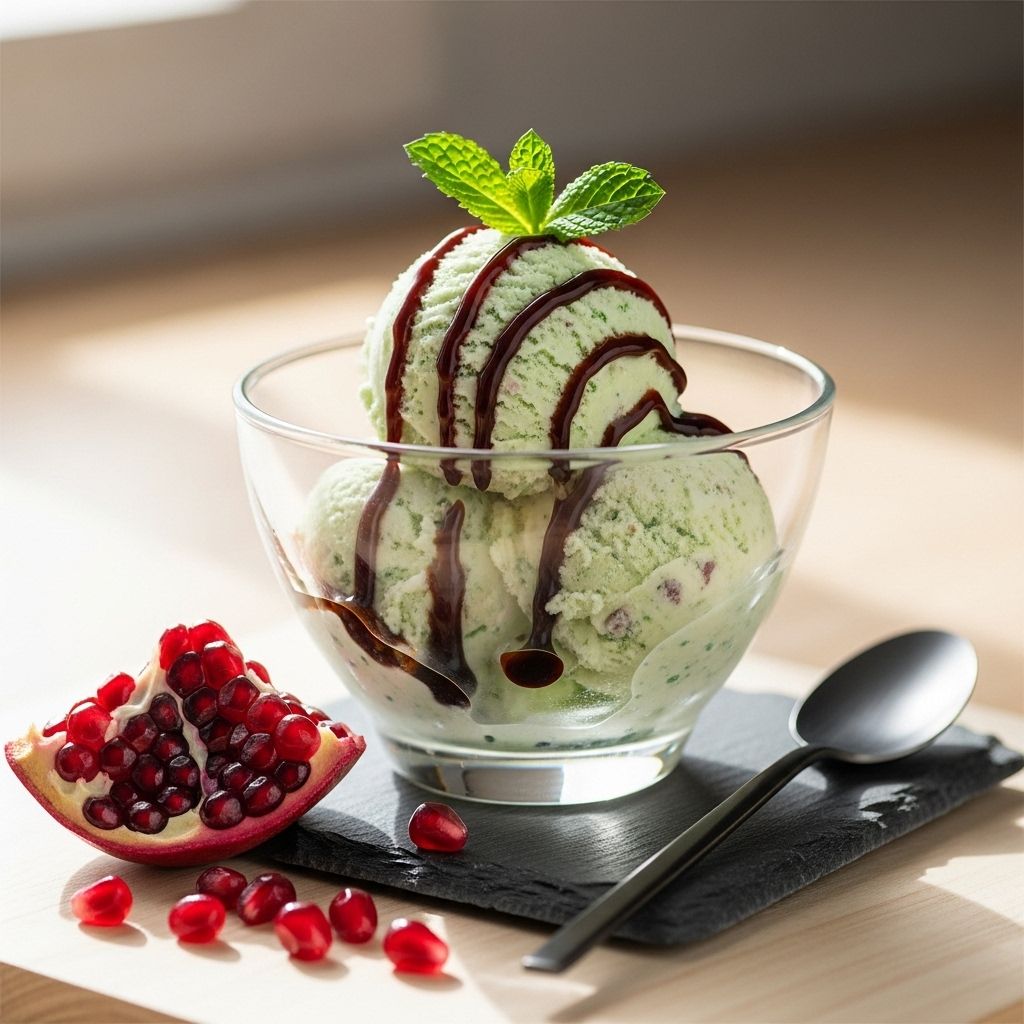 A silky, refreshing dessert balancing sweet richness with bright, tangy undertones.