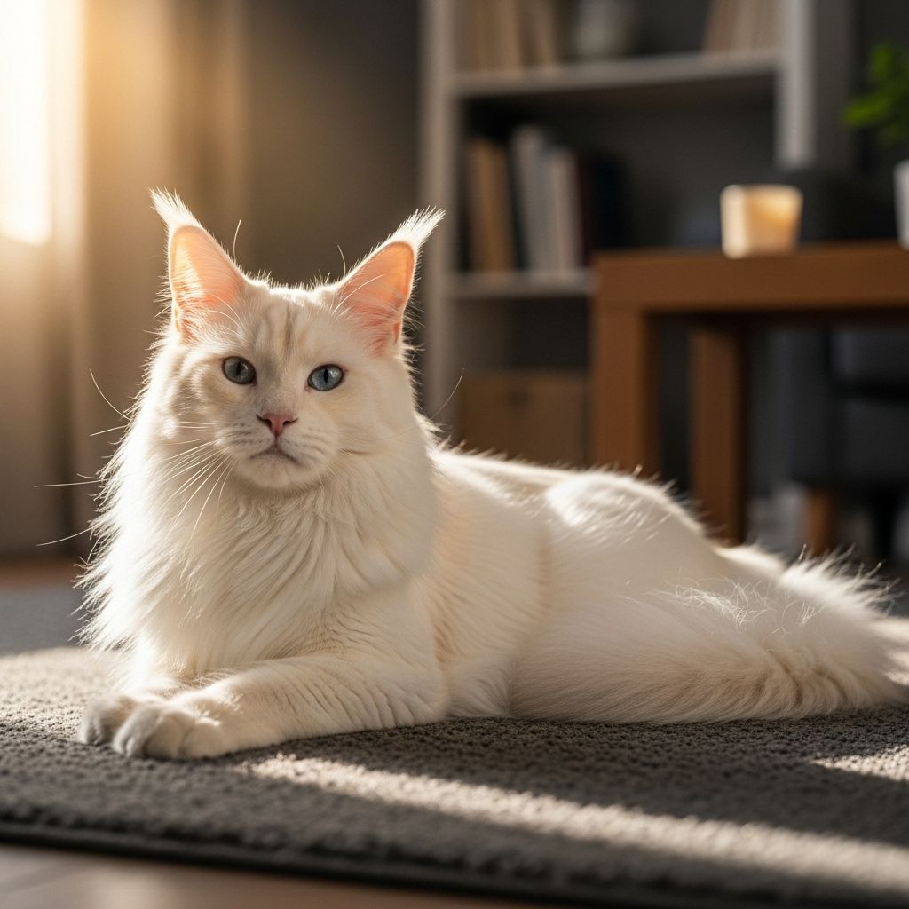 With luxurious snowy fur and smart, sociable nature, this feline makes a loving family pet.