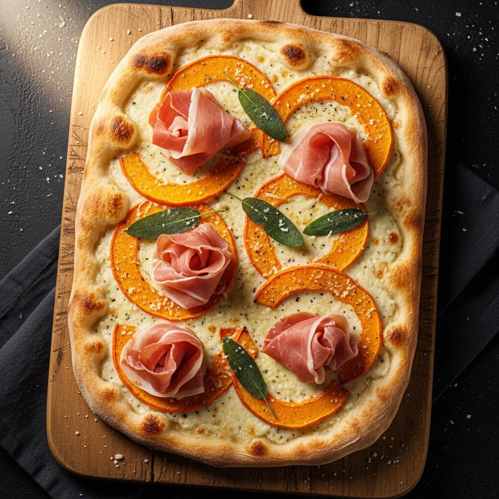 Creamy cheese and crisp cured ham meet roasted fall vegetables for an elevated meal.