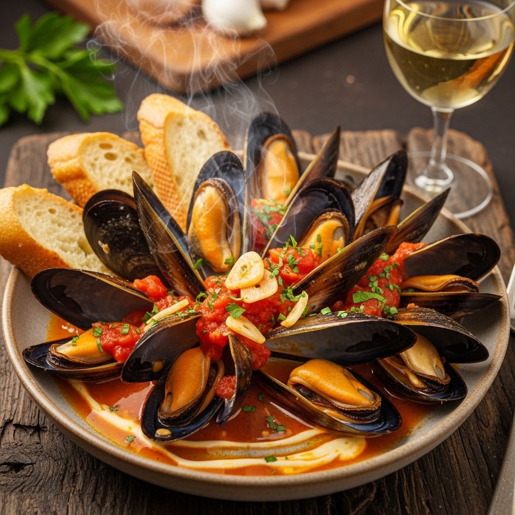 Bring the sea to your table with this easy, vibrant white wine and tomato mussels recipe that’s ready in just 20 minutes.