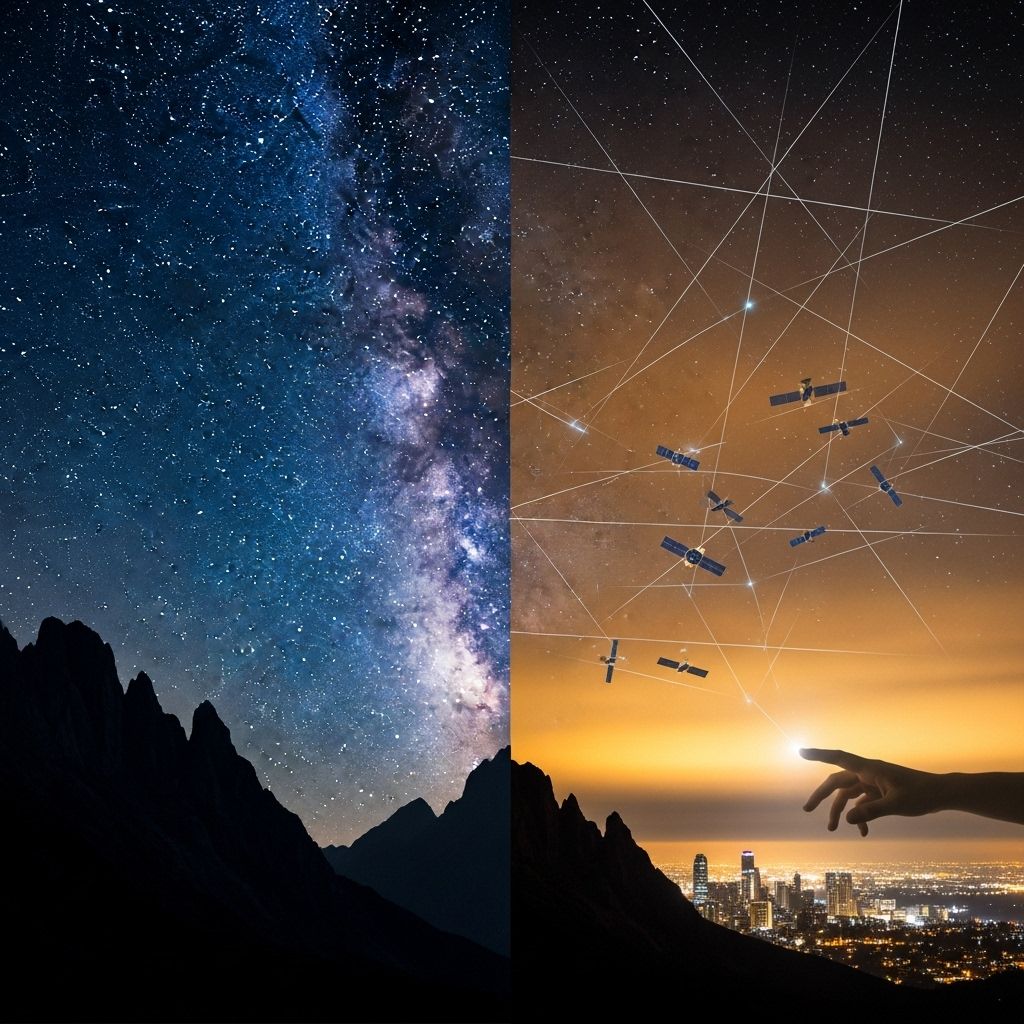 Exploring how satellites, astronomy, and global interests collide in the ongoing battle over the world’s night sky.