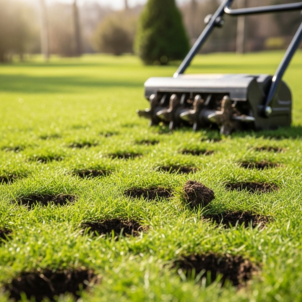Relieving soil compaction paves the way for deeper roots and lusher grass.