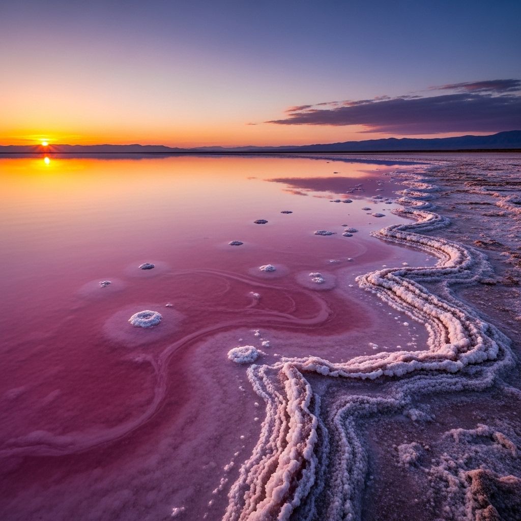 Uncover the environmental science, biological wonders, and global phenomena behind the striking pink hues of salty lakes.