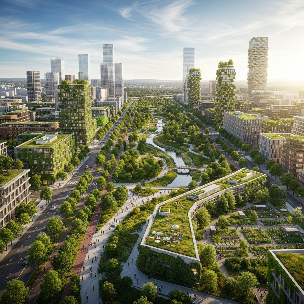 Greening cities reimagines urban environments, delivering cleaner air, cooler streets, richer biodiversity, and better health for all.