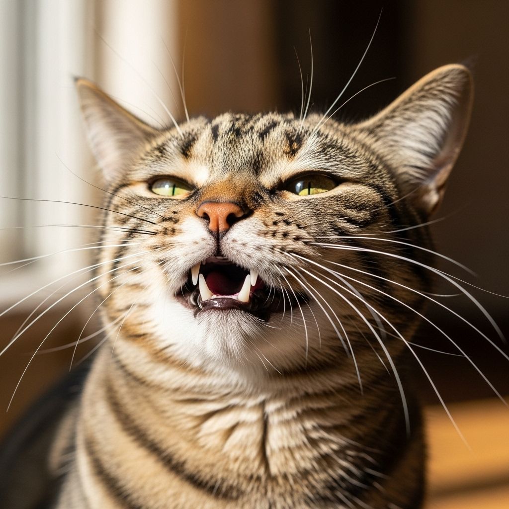 Flehmen reveals your cat’s scents, but a persistently open jaw may call for a vet check.