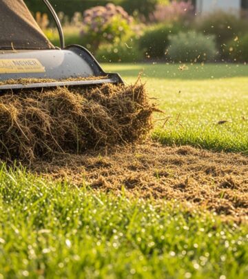 Clearing built-up debris helps roots flourish and transforms thin patches into vibrant turf.