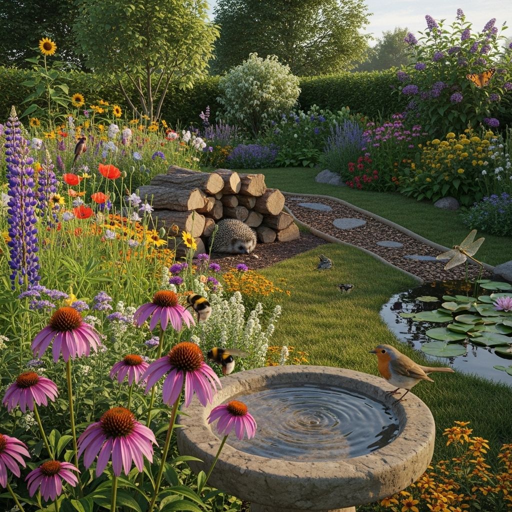 Turn your garden into a thriving haven for wildlife with native plants, water features, and eco-friendly gardening practices.