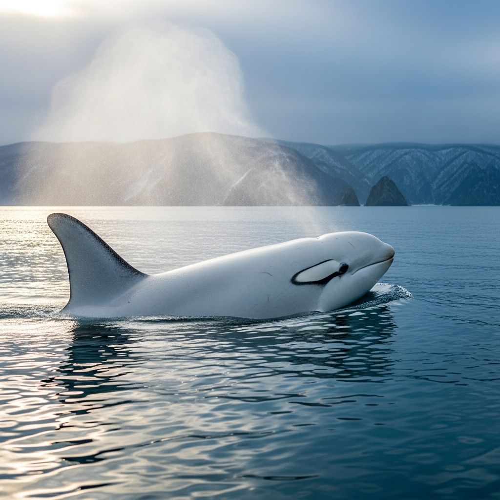 Rare White Orca: Exclusive Photos From 2024 Hokkaido Expedition A seasoned photographer's lifelong dream comes true with the sighting of an extremely rare white orca off the coast of Japan.