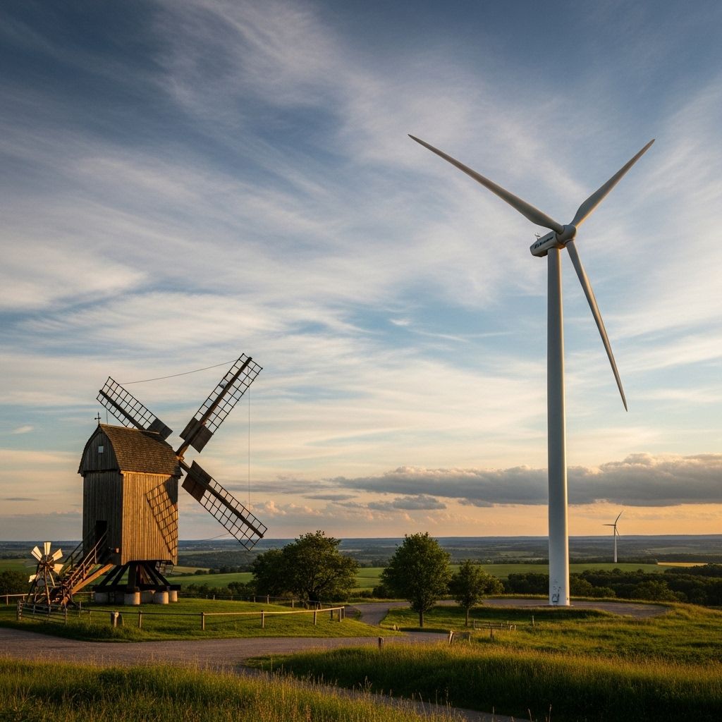 Explore how windmills and wind turbines differ in function, design, and significance in sustainable energy and agriculture today.