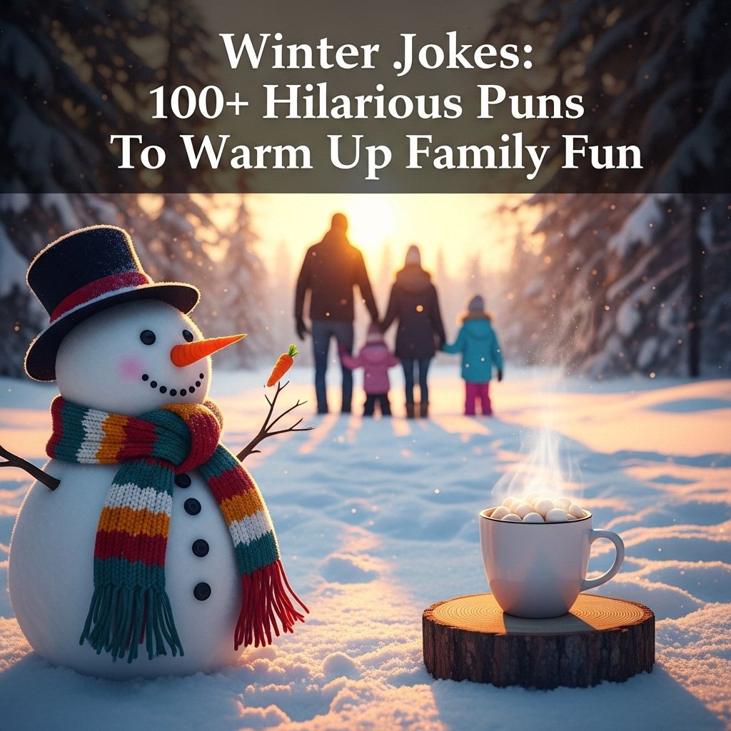 A cheerful mix of frosty puns and silly one-liners that turn cold days into cozy moments.