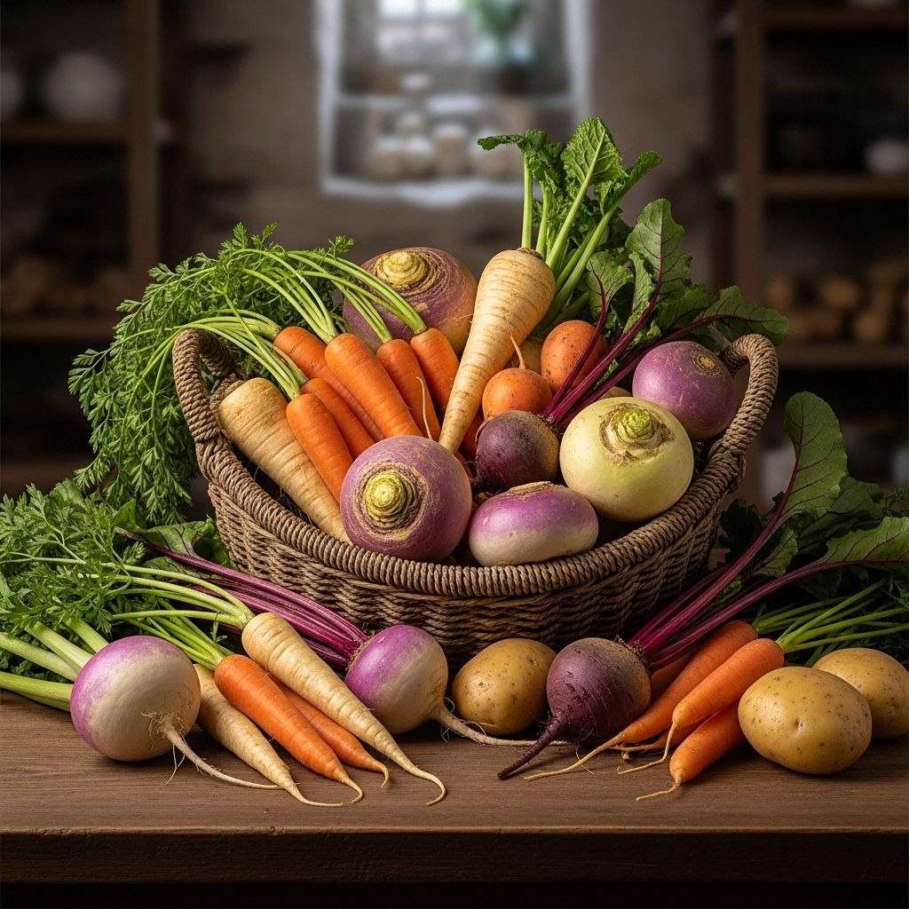 Easy cellar and sand-bin methods keep crops crisp and nutritious through the cold months.