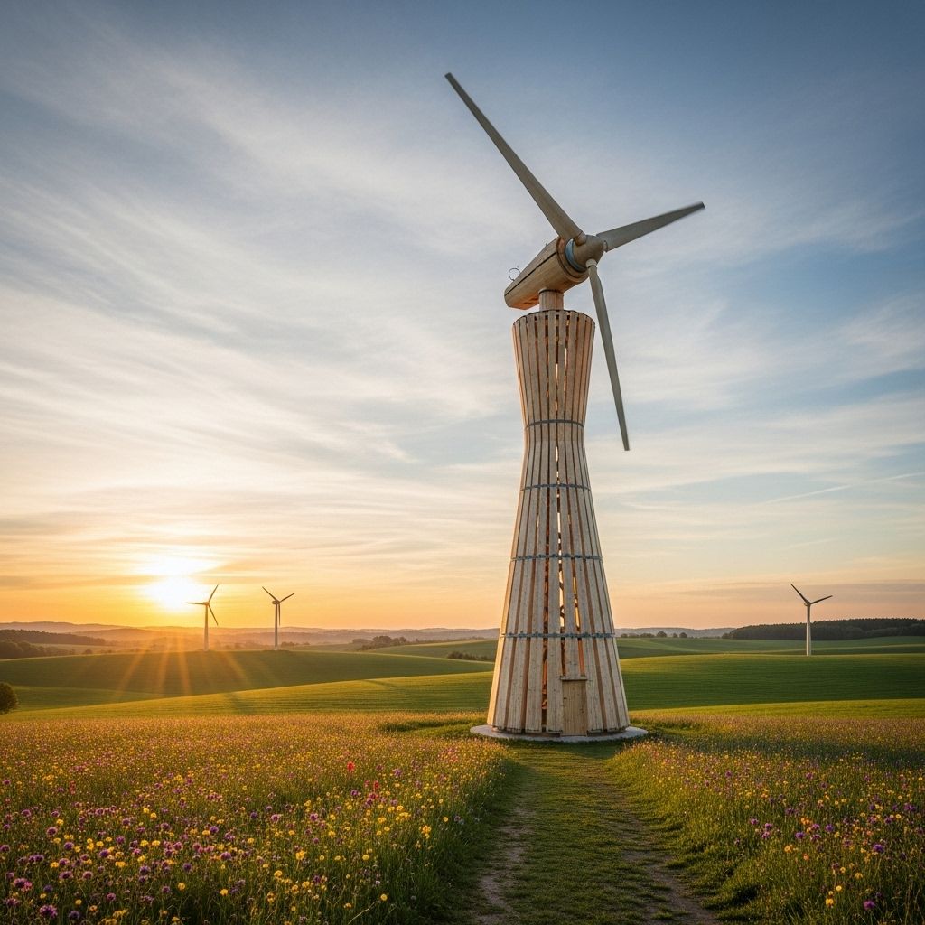 Exploring how engineered wood is redefining wind power with reduced emissions, better logistics, and improved sustainability.