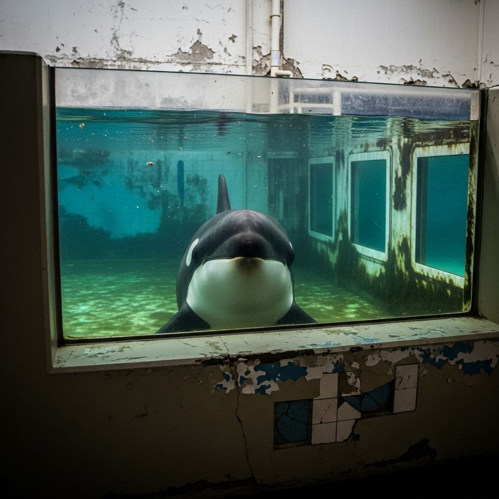 Captive dolphins and whales endure barren pools that erode their social bonds and health.