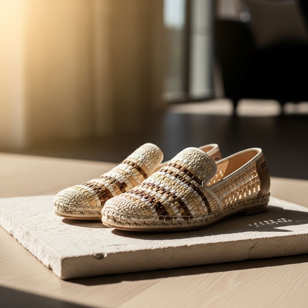 Woven shoes are making waves for spring 2025, blending cool comfort with chic design in every step.