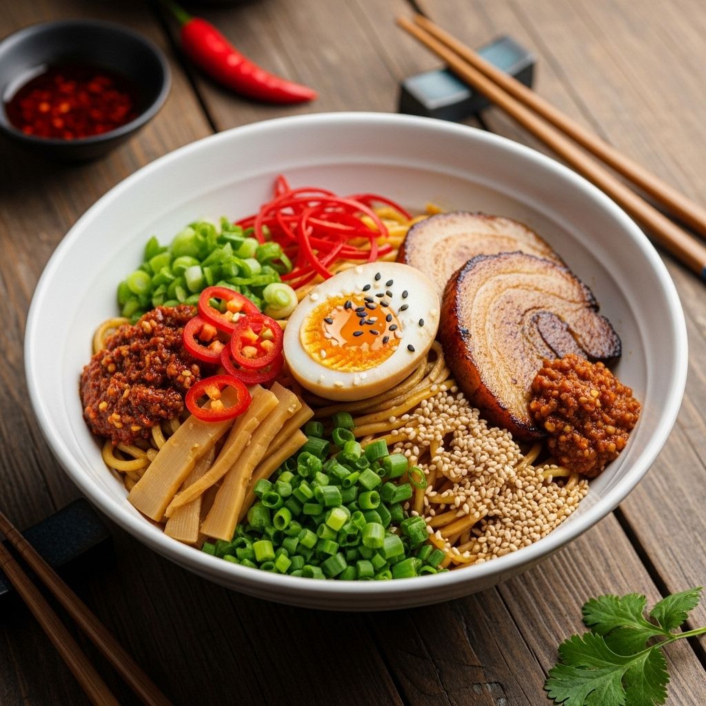 Experience intense umami and versatile toppings in a quick, sauce-driven noodle creation.