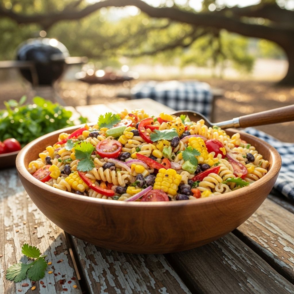 Smoky chipotle ranch elevates beans, avocado, and corn for a zesty twist in every bite.