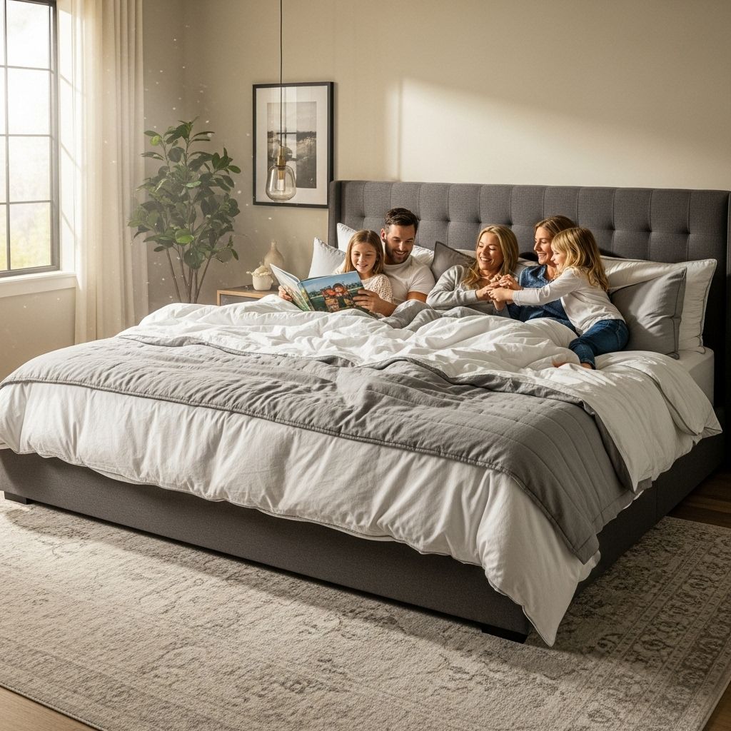 A shared sleep sanctuary where loved ones stretch out without nightly disruptions.