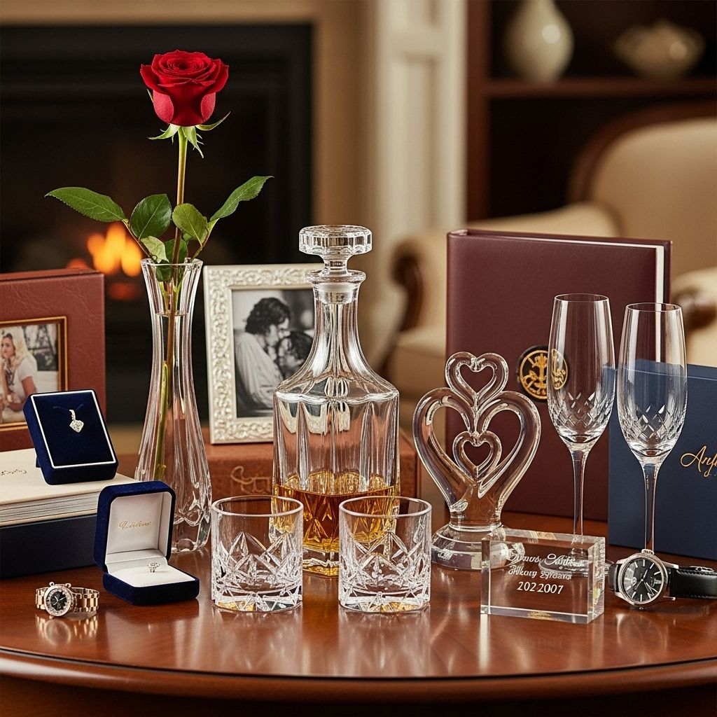 Celebrate 15 years with meaningful crystal, watch, and ruby gifts