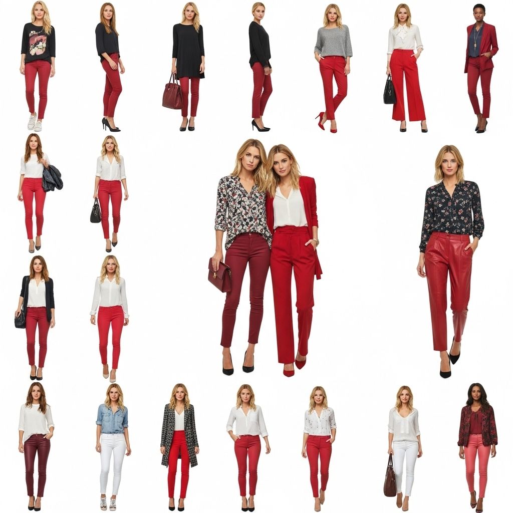 Explore vibrant ways to style red pants for a chic and versatile wardrobe
