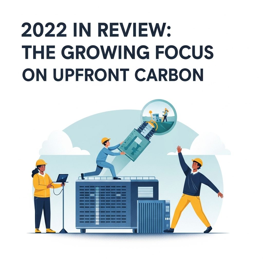 Why the carbon cost of building materials and early emissions became central to green design in 2022.