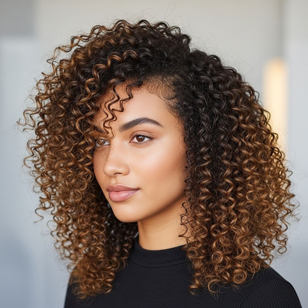 Fresh inspiration for styling 3B curls: From sleek buns and playful pigtails to vibrant color and accessorized looks.
