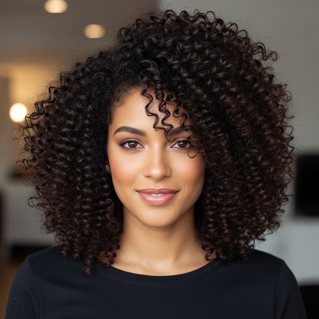 Fresh inspiration for styling 3B curls: From sleek buns and playful pigtails to vibrant color and accessorized looks.