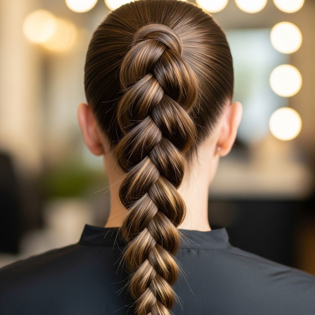 Get salon-worthy hair at home with step-by-step guidance for a stunning four-strand braided ponytail.