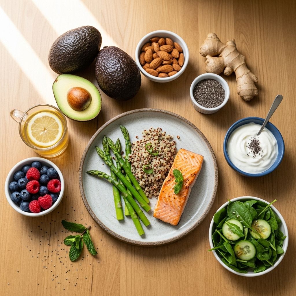 Discover eight bloat-busting foods you can eat tonight for a more comfortable, flatter stomach by tomorrow morning.