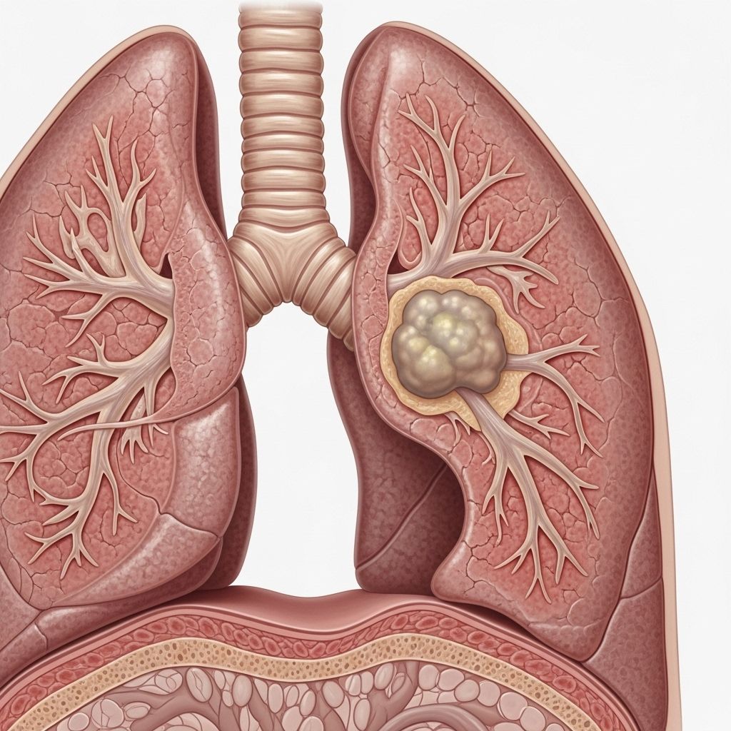 Learn about lung adenocarcinoma—its causes, main symptoms, diagnostic process, treatment options, risk factors, and frequently asked questions.