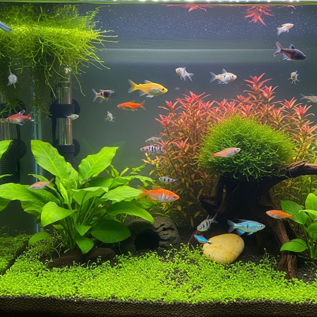 Ensure a harmonious, colorful underwater environment where each charming creature thrives.